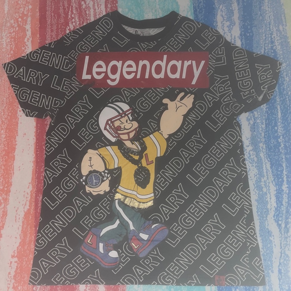 Mens trouble maker Popeye t-shirt size S